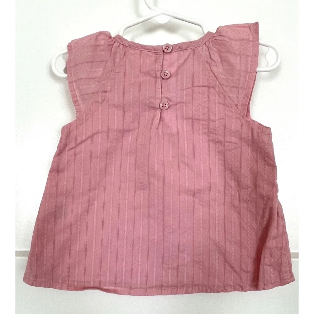 Gymboree Cap Ruffle sleeve Lined Eyelet Top, 2T